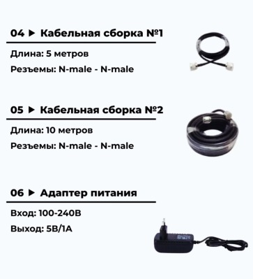 Усилитель сотовой связи 5к (2G,3G,4G LTE) купить по привлекательной цене 19 990 ₽ - вид 7 миниатюра