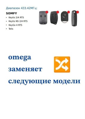 Универсальный пульт-брелок Omega купить по привлекательной цене 22 990 ₽ - вид 1 миниатюра